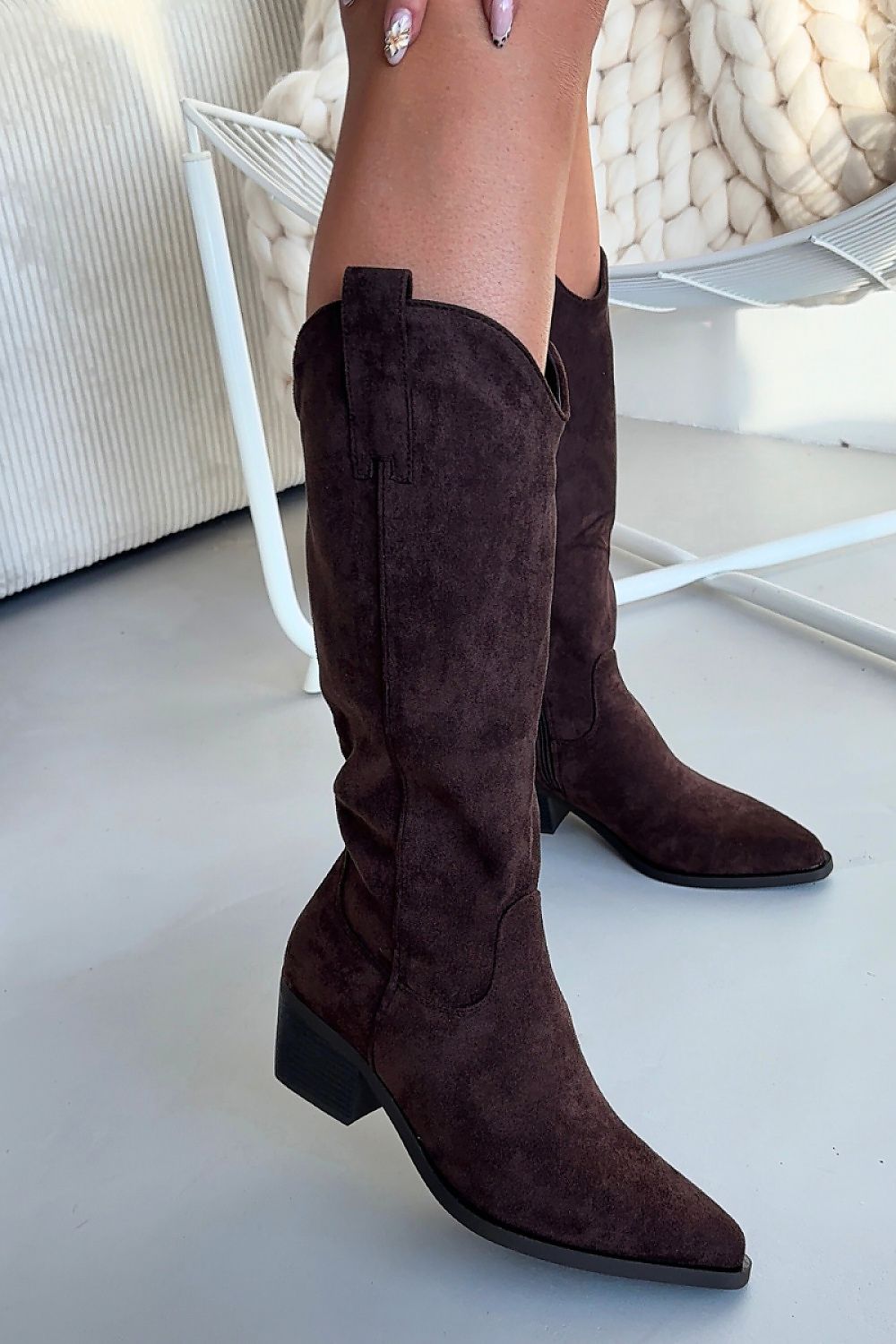 Women Heel Boots - Mid Cuban Shoes