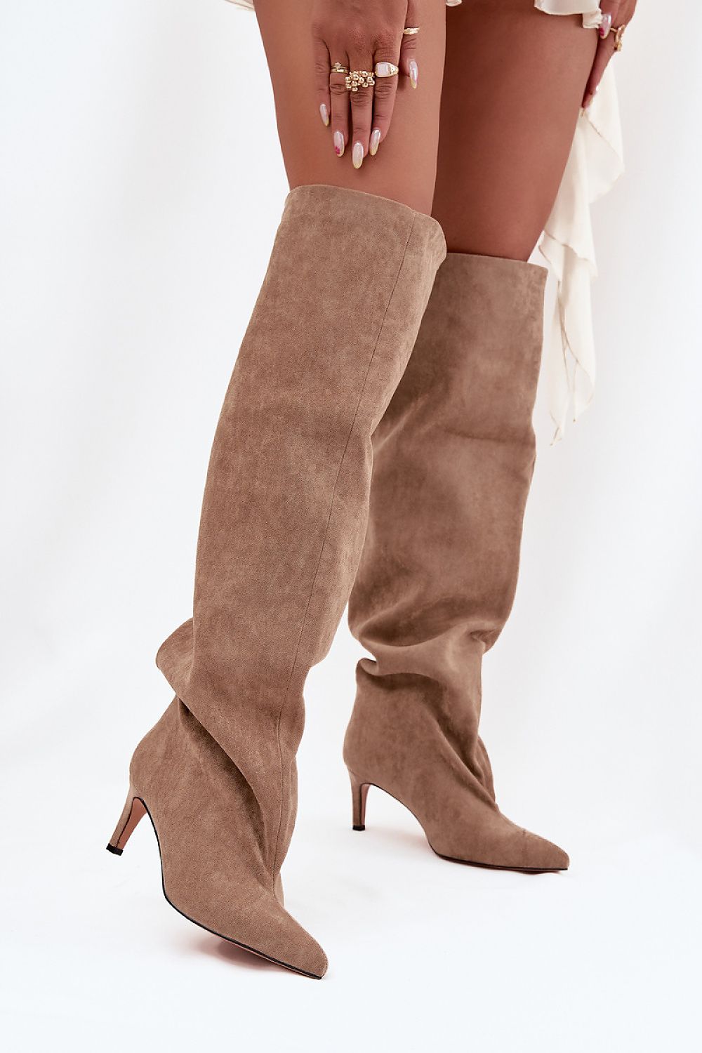 Women Heel Boots - Mid Stiletto Shoes