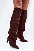 Women Heel Boots - Mid Stiletto Shoes
