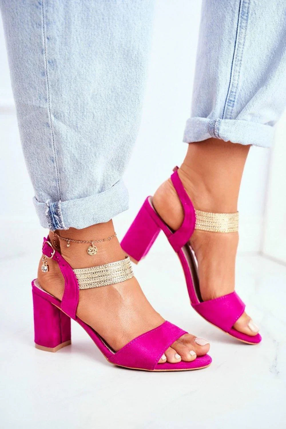 Women High Block Heel Party Sandals