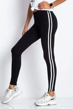 Women High Waist Striped Sporty Chic Leggings