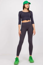 Women High Waisted Long Gym Leggings – Slim Fit