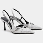 Women Pointed Toe Ankle Strap Stiletto Heels