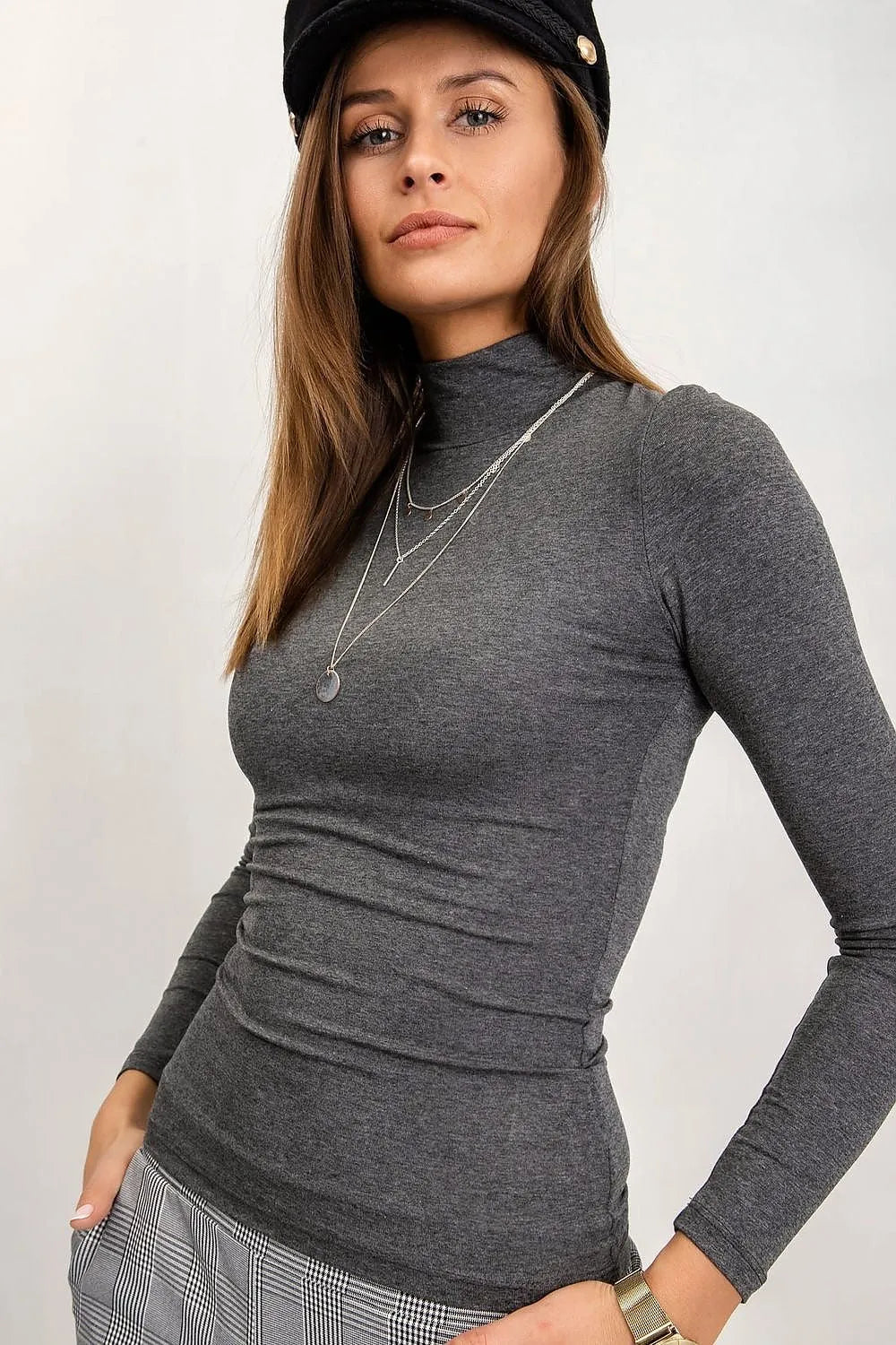 Women Slim Viscose Turtleneck Sweater
