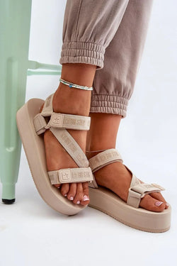 Women Strappy Platform Resort Sandals - Guocali