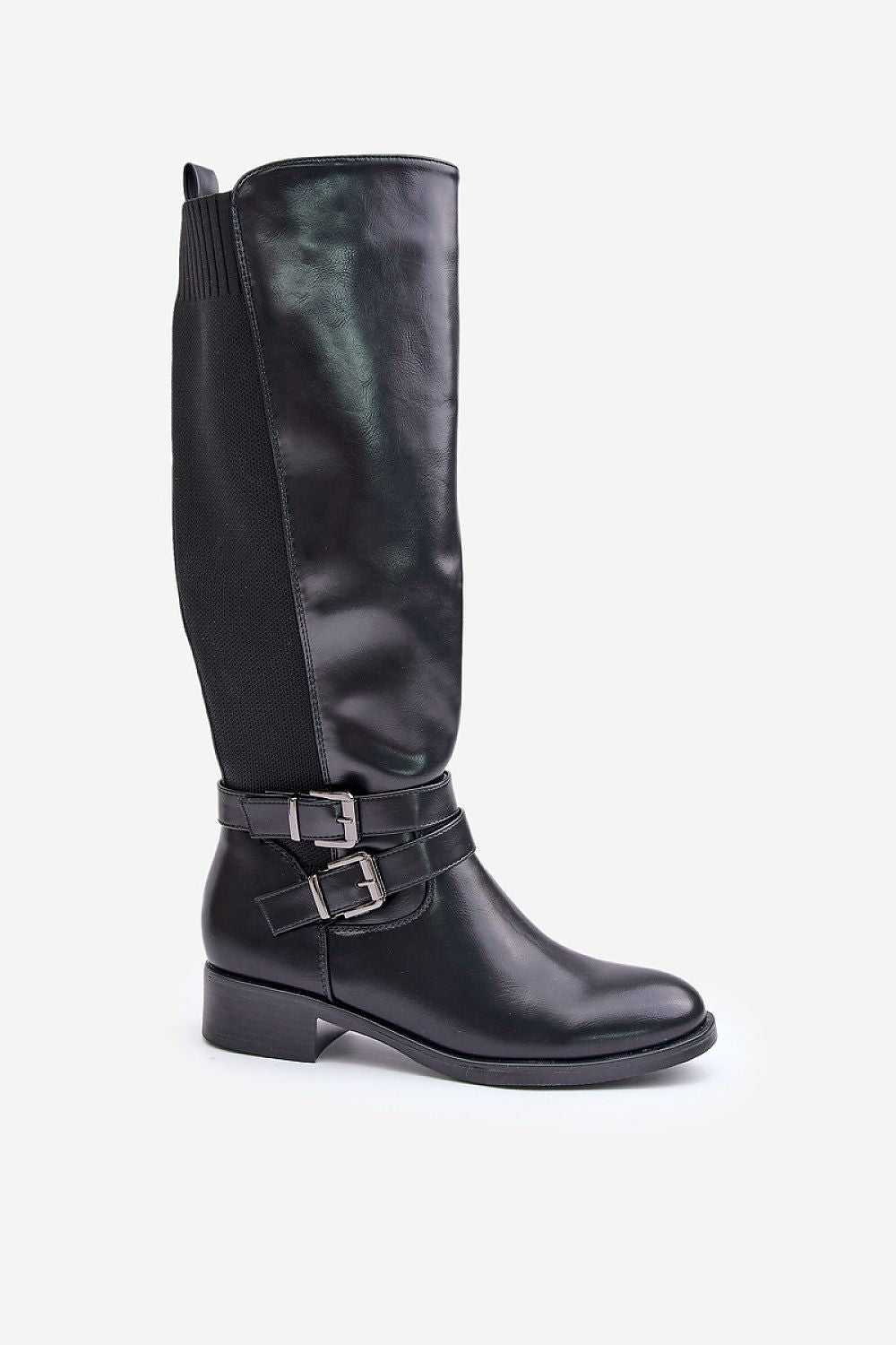 Women Thigh High Boots - Low Block Shoes