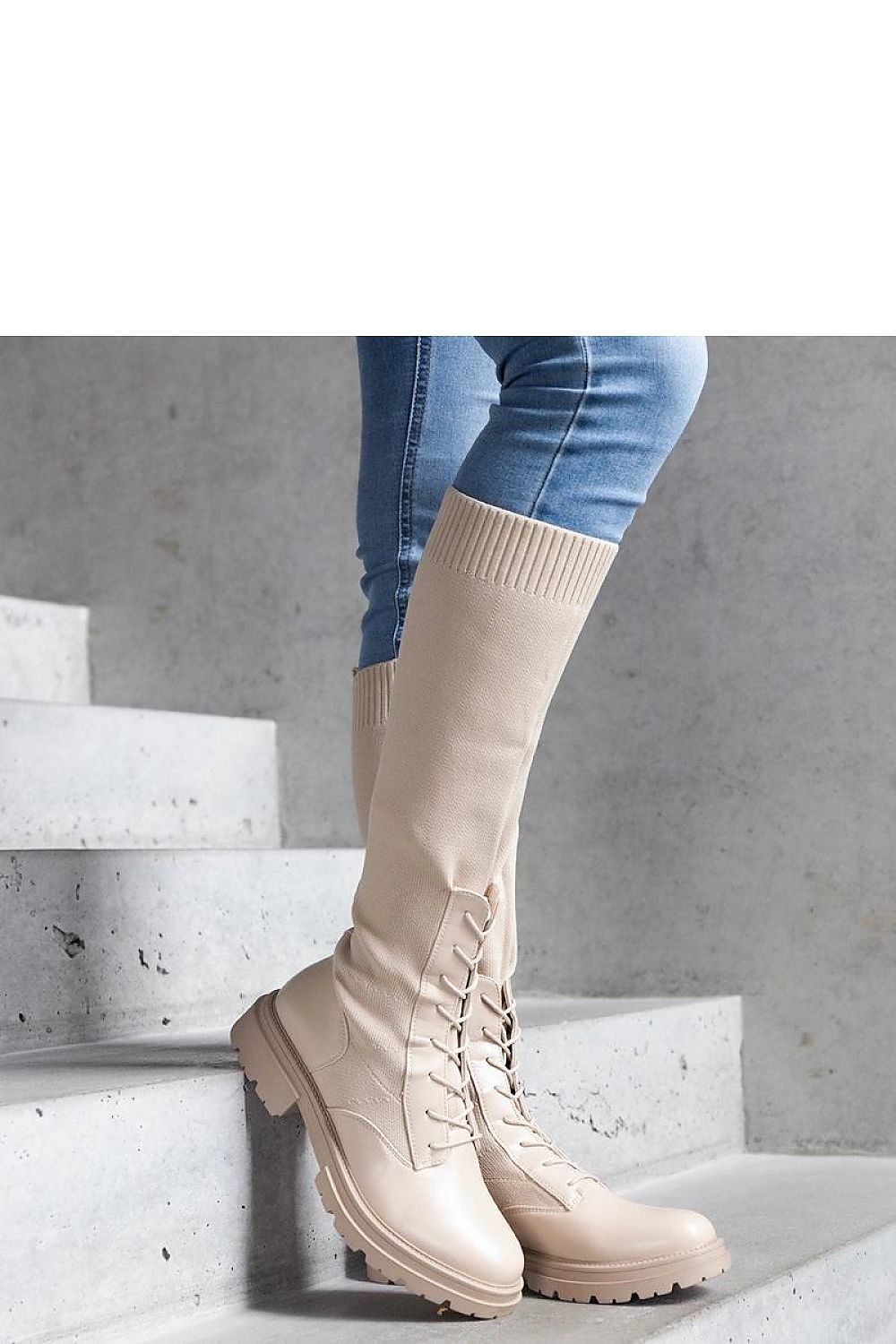 Women Thigh High Boots - Low Block Shoes