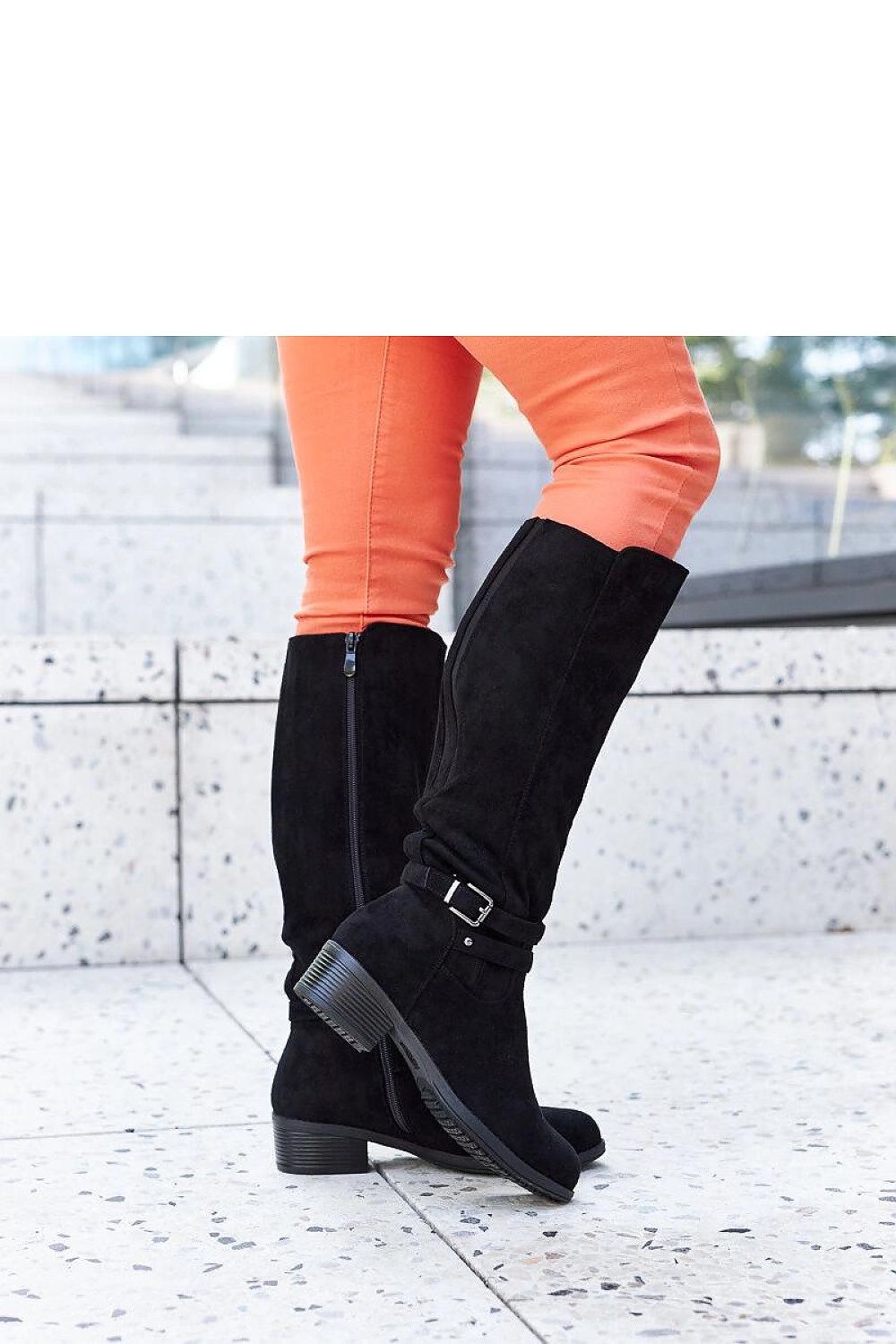 Women Thigh High Boots - Low Block Shoes