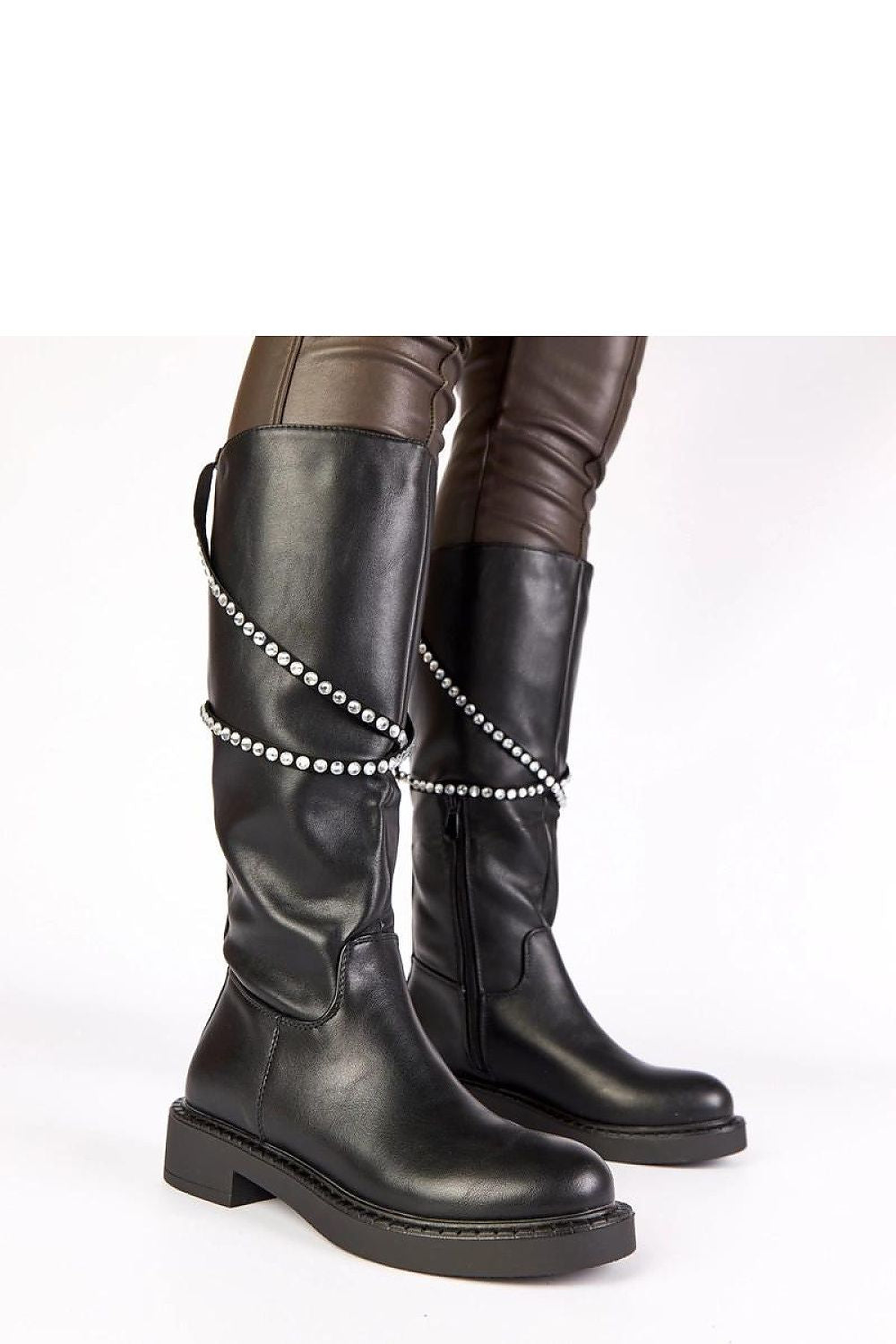 Women Thigh High Boots - Low Block Shoes
