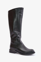 Women Thigh High Boots - Low Block Shoes