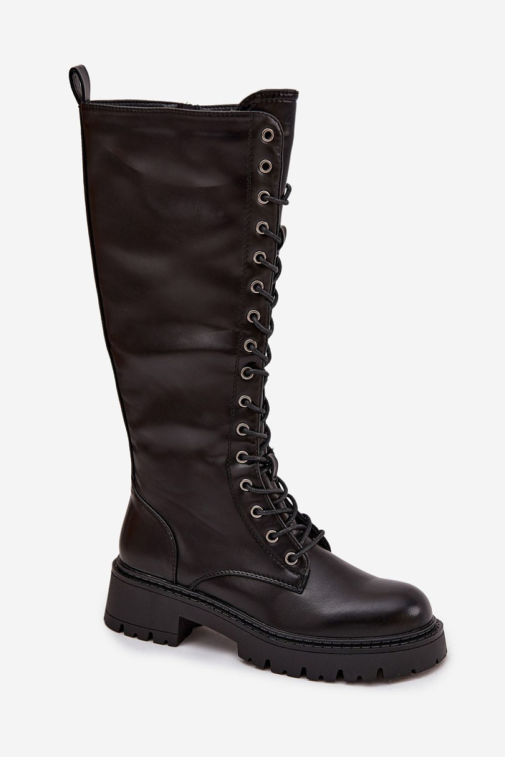 Women Thigh High Boots - Low Block Shoes