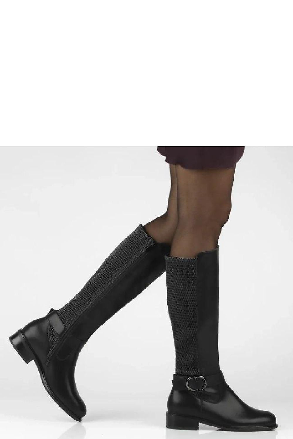 Women Thigh High Boots - Low Block Shoes