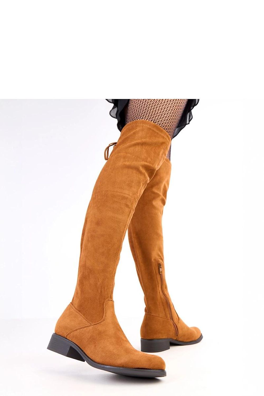 Women Thigh High Boots - Low Block Shoes