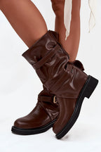 Women Thigh High Boots - Low Block Shoes
