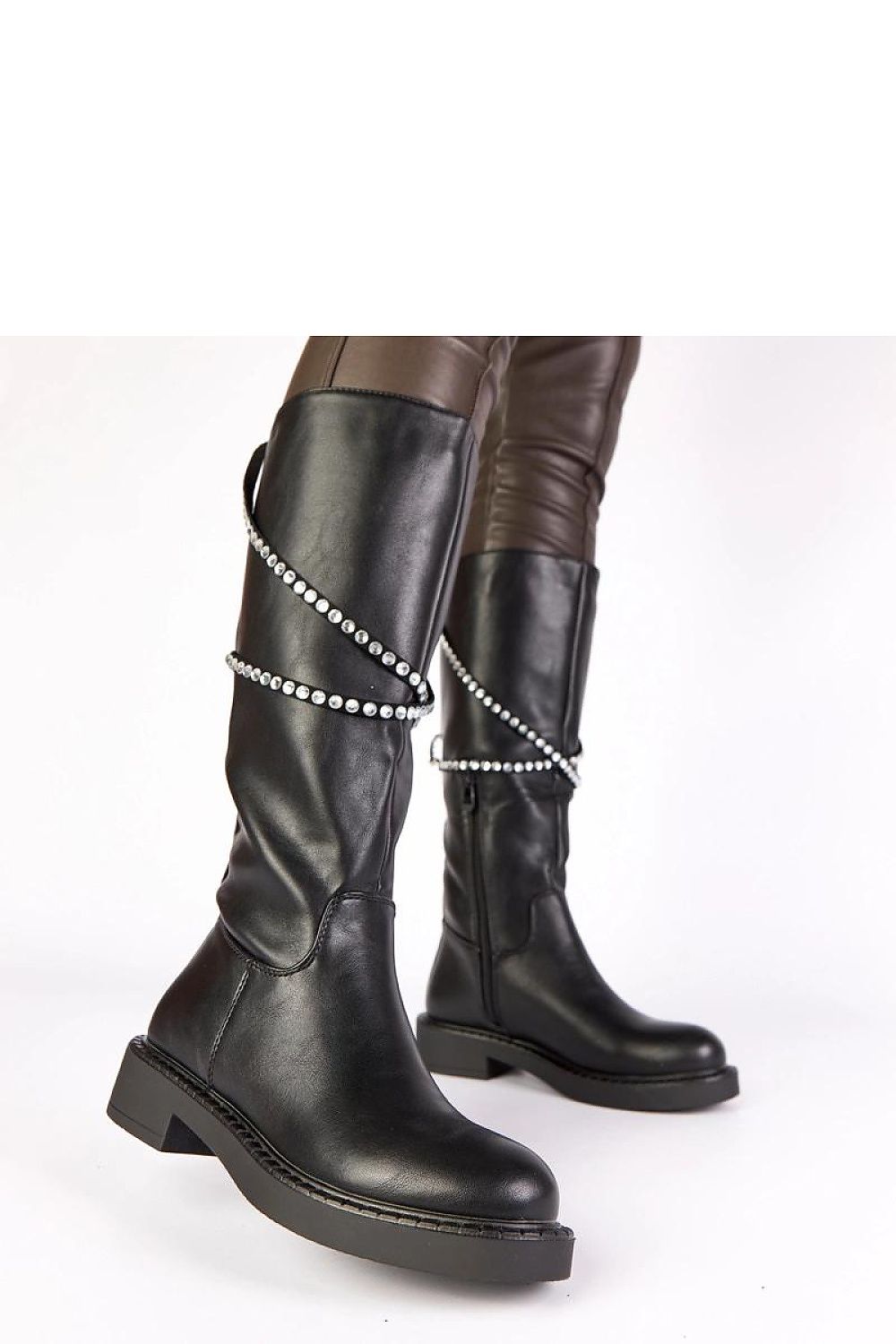 Women Thigh High Boots - Low Block Shoes