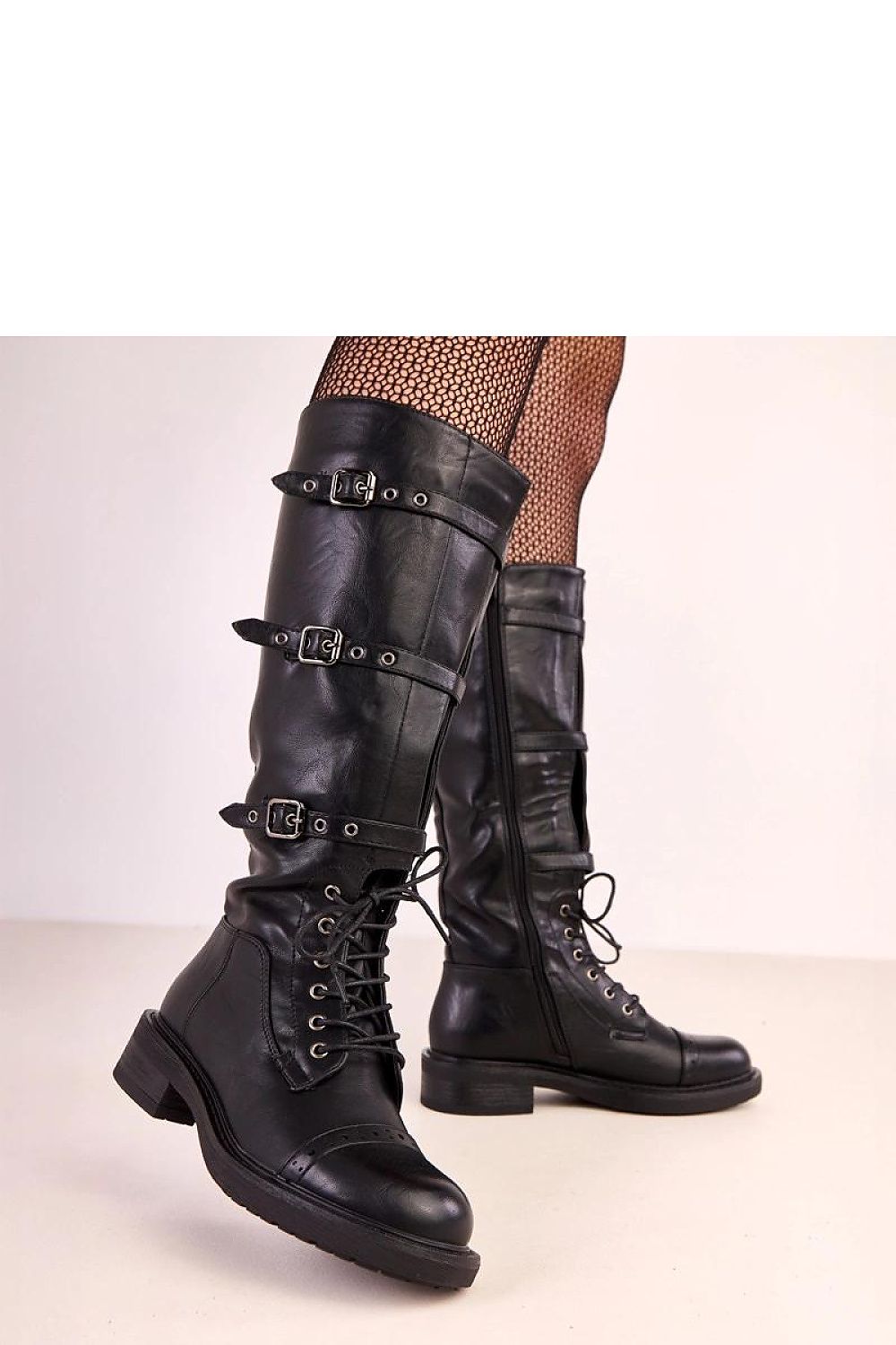 Women Thigh High Boots - Low Block Shoes