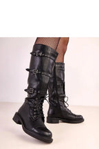 Women Thigh High Boots - Low Block Shoes