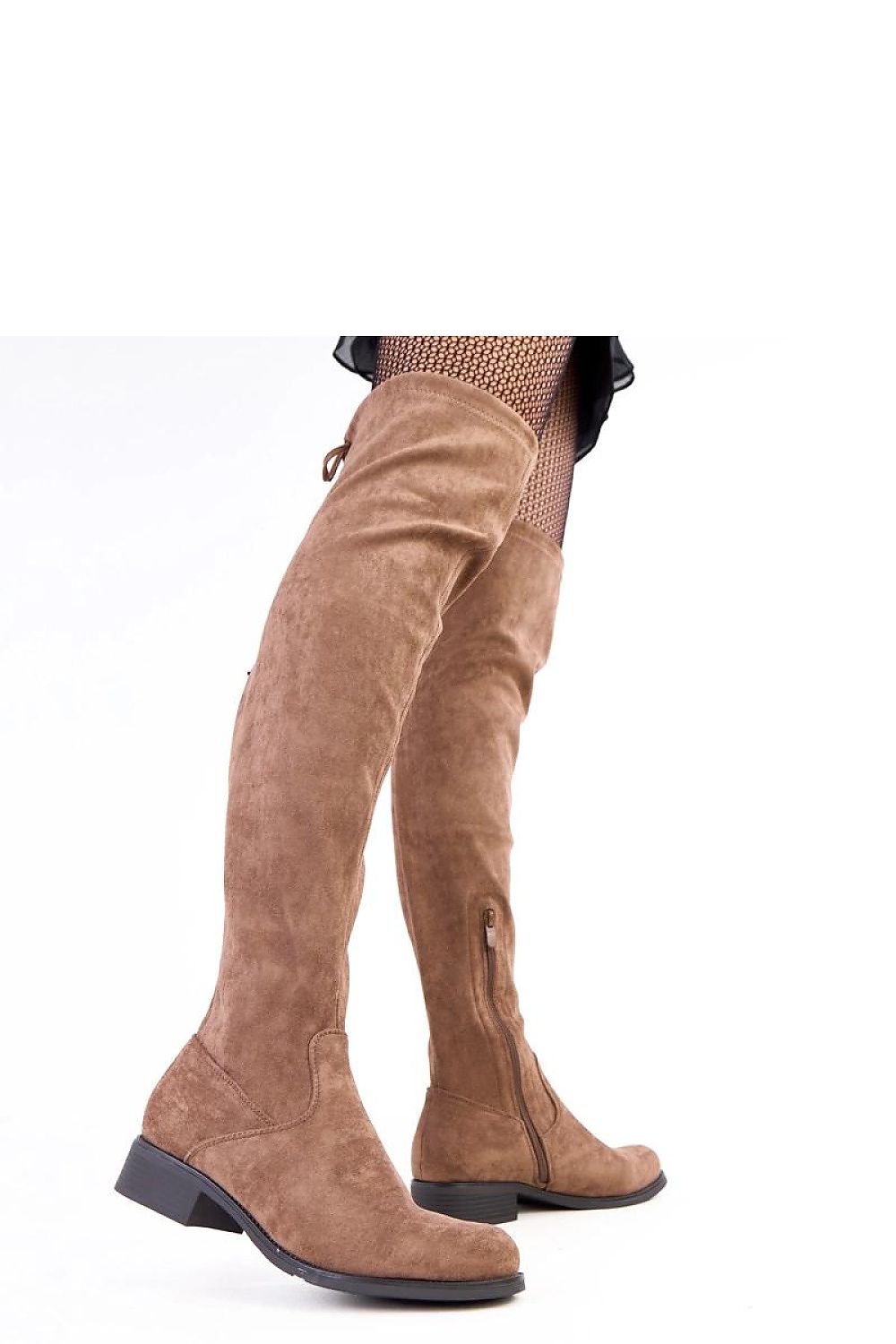 Women Thigh High Boots - Low Block Shoes