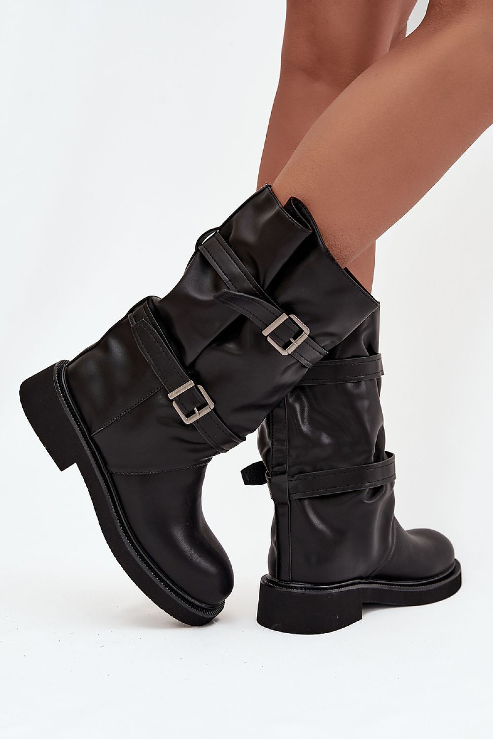 Women Thigh High Boots - Low Block Shoes