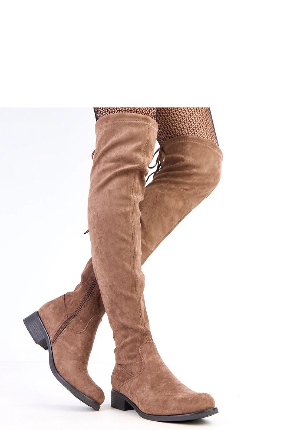Women Thigh High Boots - Low Block Shoes