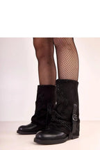 Women Thigh High Boots - Low Block Shoes