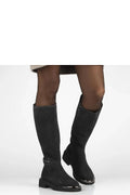 Women Thigh High Boots - Low Block Shoes