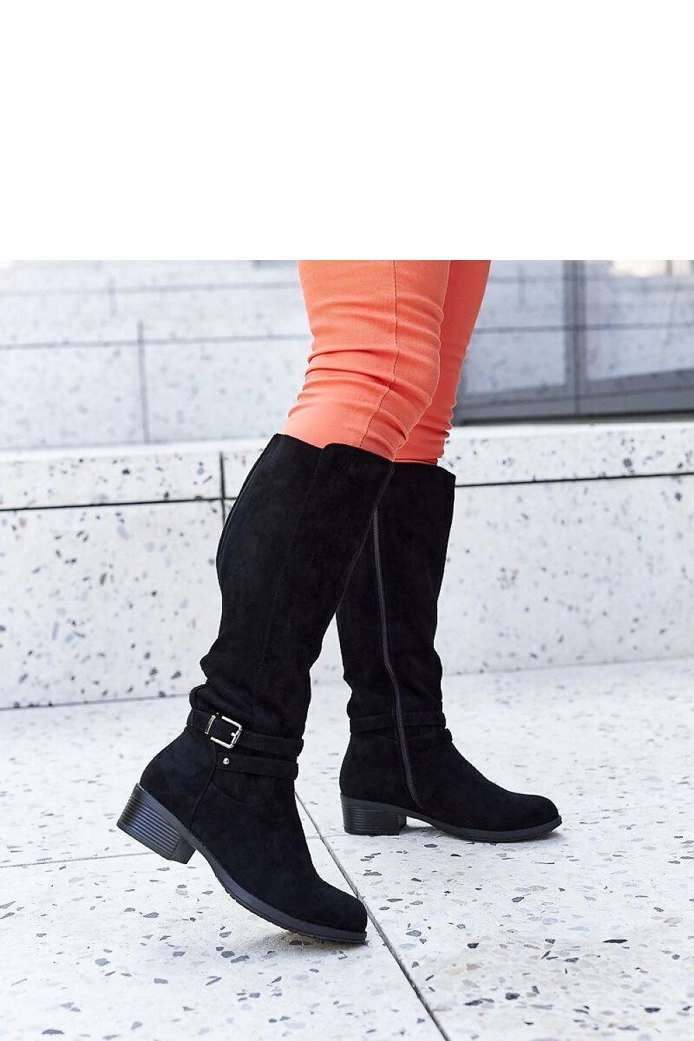 Women Thigh High Boots - Low Block Shoes