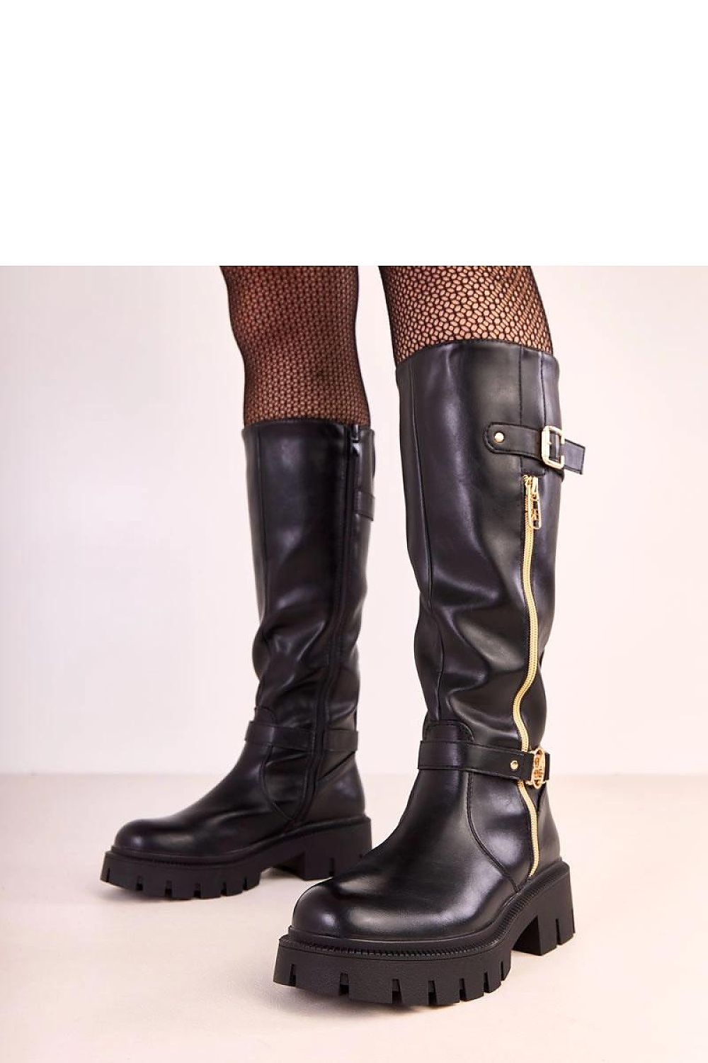 Women Thigh High Boots - Low Block Shoes