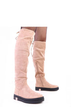 Women Thigh High Boots - Low Platform Shoes