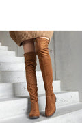 Women Thigh High Boots - Low Platform Shoes
