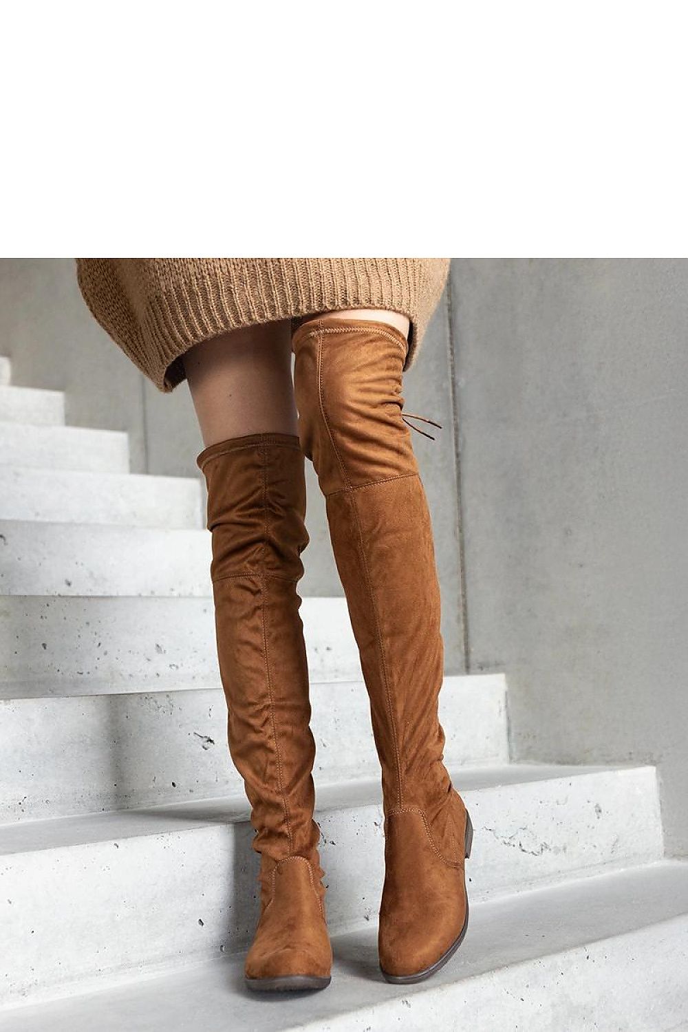 Women Thigh High Boots - Low Platform Shoes