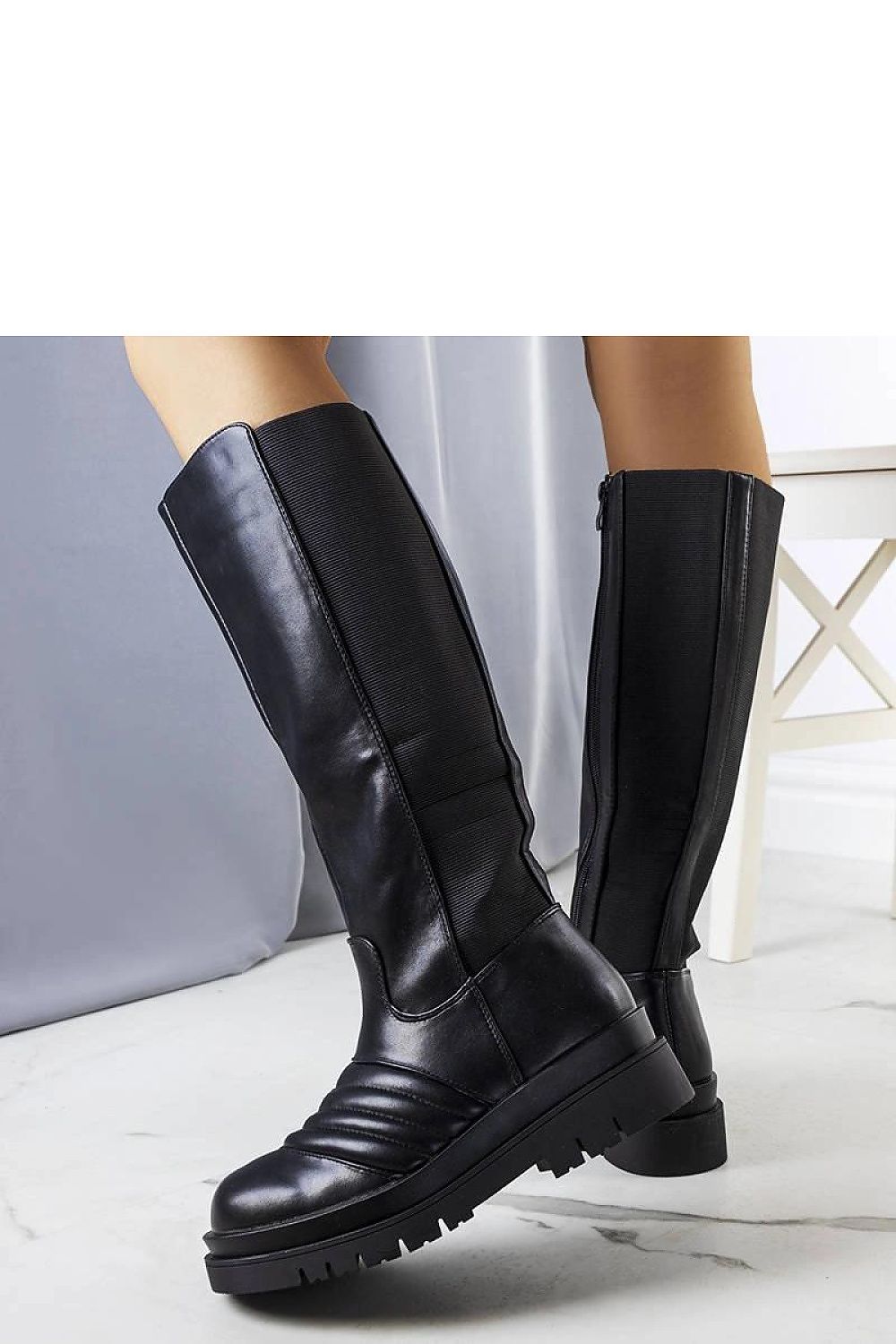 Women Thigh High Boots - Mid Block Shoes