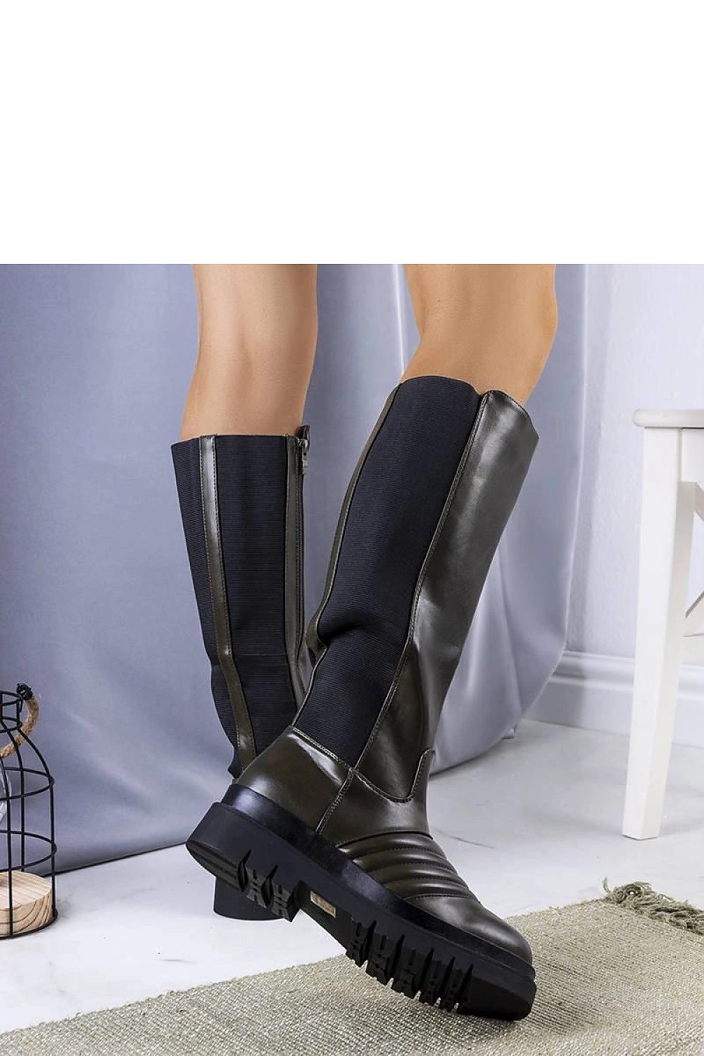 Women Thigh High Boots - Mid Block Shoes