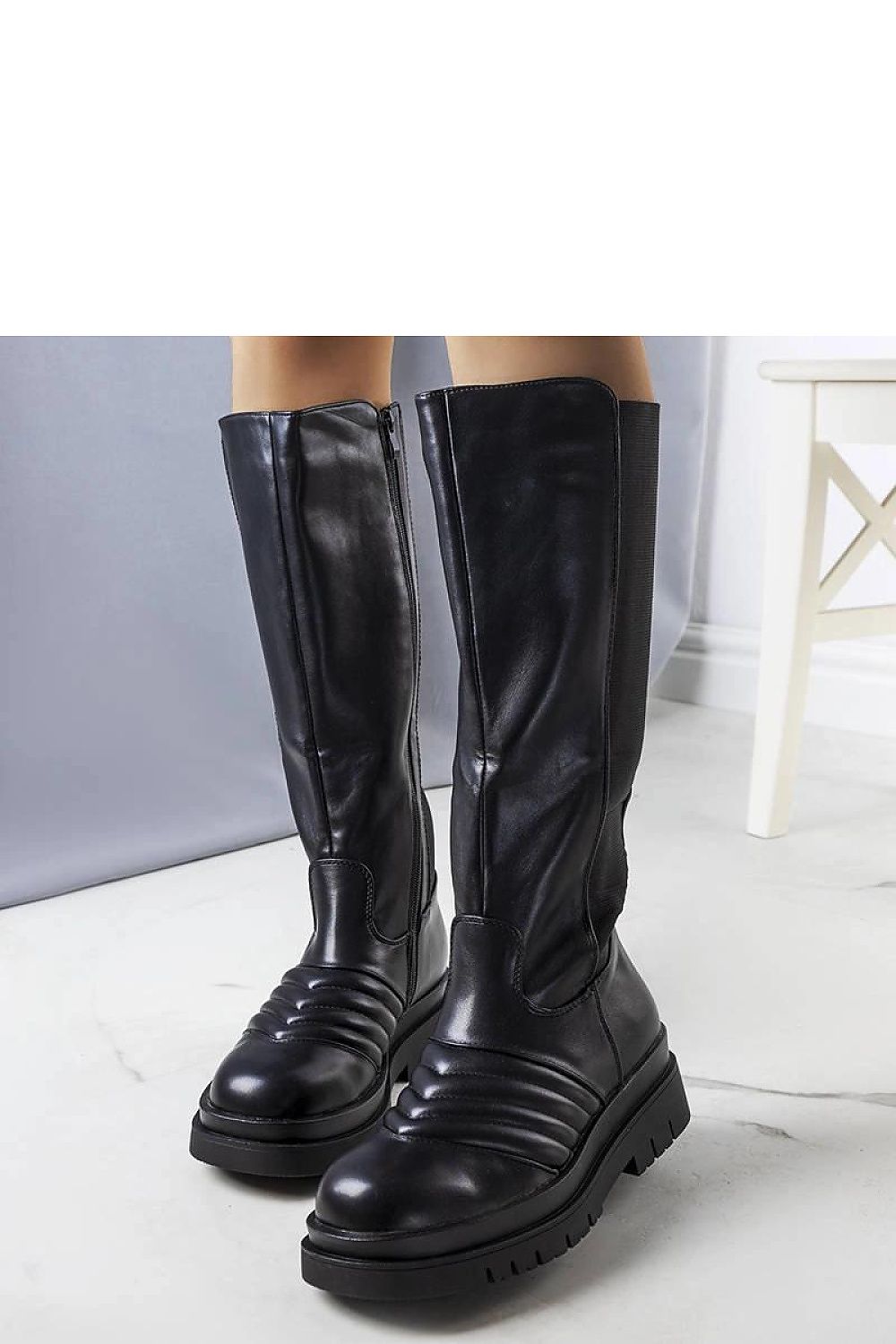 Women Thigh High Boots - Mid Block Shoes