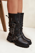 Women Thigh High Boots - Mid Block Shoes