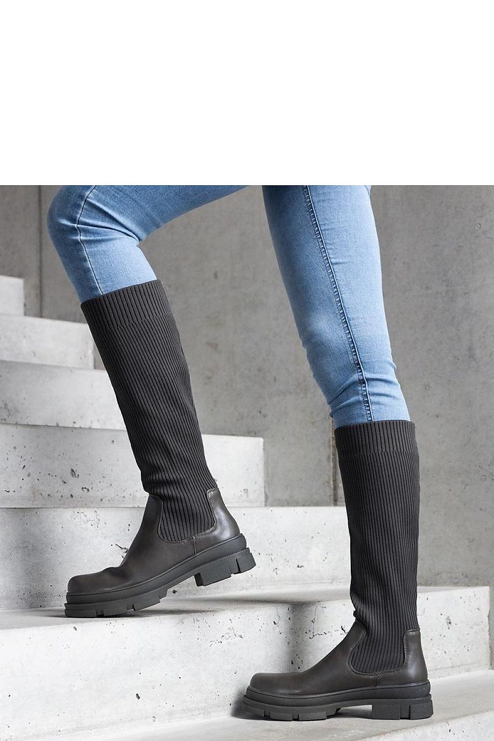 Women Thigh High Boots - Mid Chunky Shoes