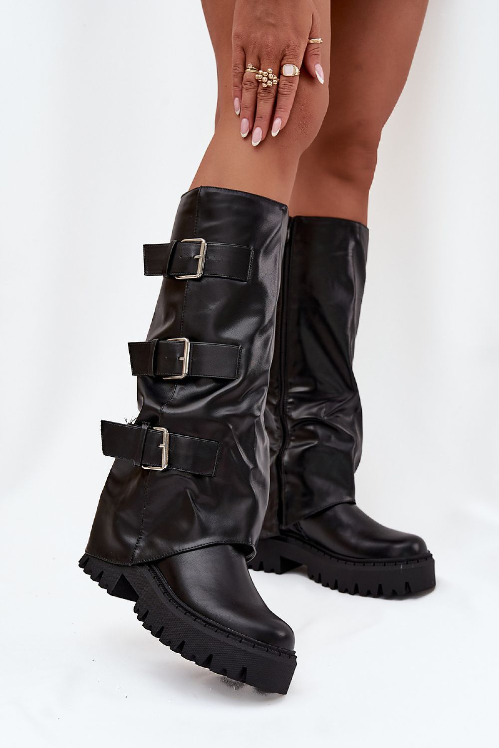 Women Thigh High Boots - Mid Platform Shoes