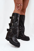 Women Thigh High Boots - Mid Platform Shoes