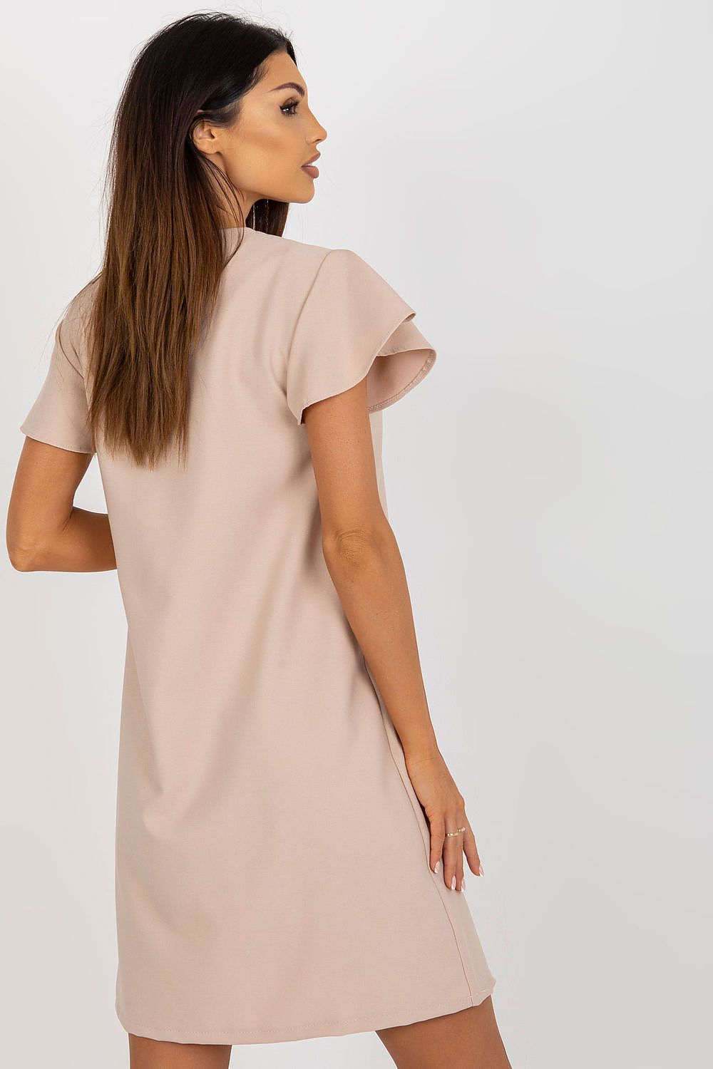 Women's Above Knee Day Dress – Loose With Flutter Sleeves