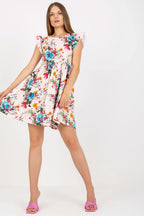 Women's Above Knee Day Dress – Regular Fit With Short Sleeves