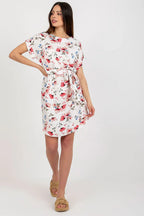 Women's Above Knee Day Dress – Regular Fit With Short Sleeves