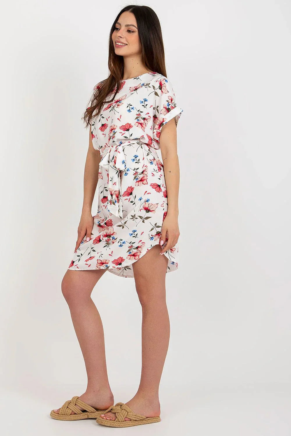 Women's Above Knee Day Dress – Regular Fit With Short Sleeves