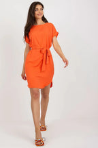 Women's Above Knee Day Dress – Regular Fit With Short Sleeves
