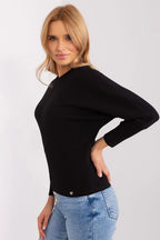 Women's Batwing-Sleeve Blouse - Textured Waist Length
