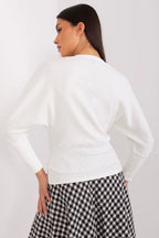 Women's Batwing-Sleeve Blouse - Textured Waist Length