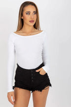 Women's Boat-Neck Blouse - Solid Waist Length