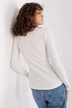 Women's Button-Down Casual Blouse - Striped Waist Length