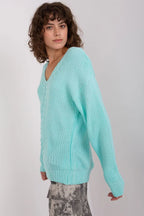Women's Cable Knit V Neck Pullover Sweater