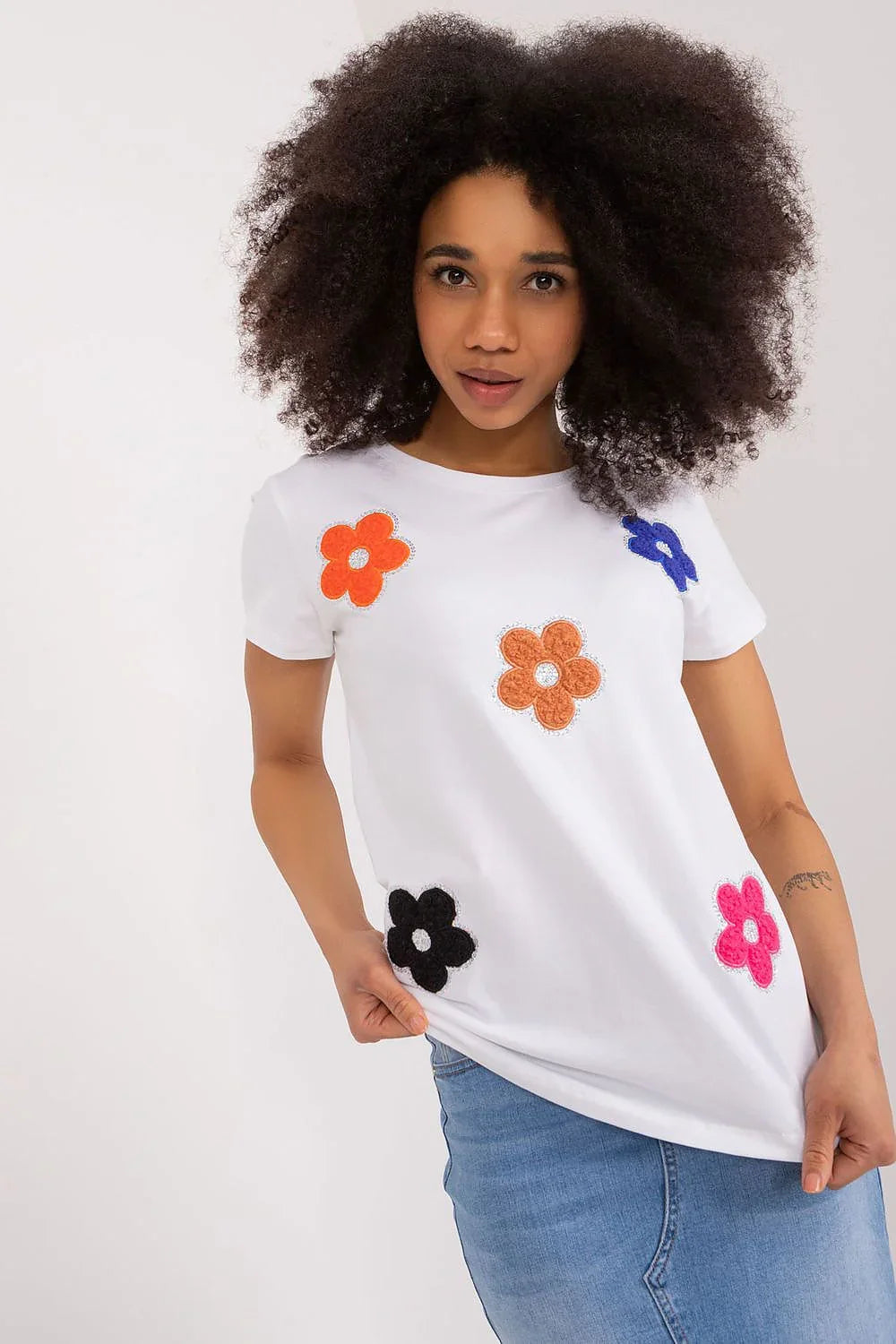 Women's Casual Blouse - Floral Hip Length