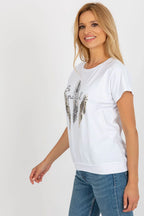 Women's Casual Blouse - Logo Waist Length